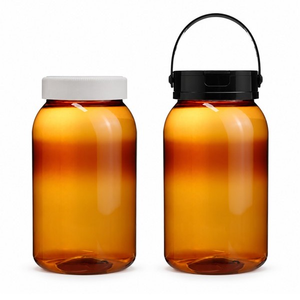 식품 라운드 광구 1,500ml 갈색