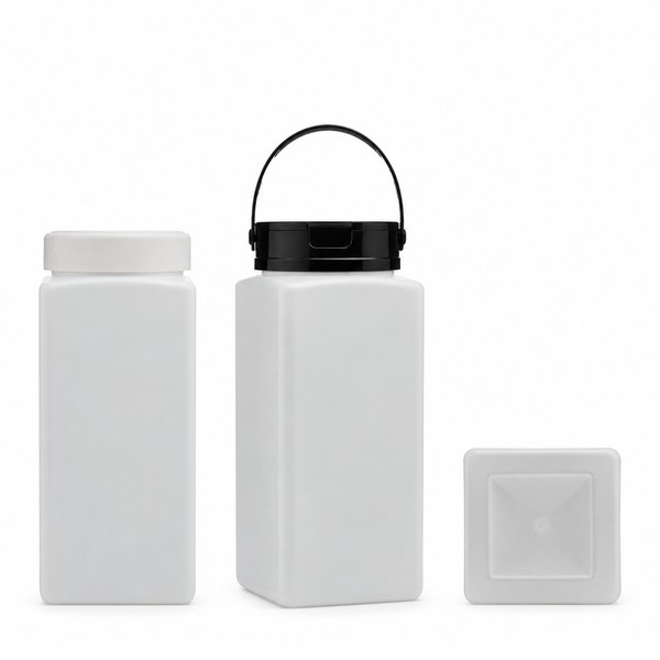 식품 사각 광구 1,500ml 백색
