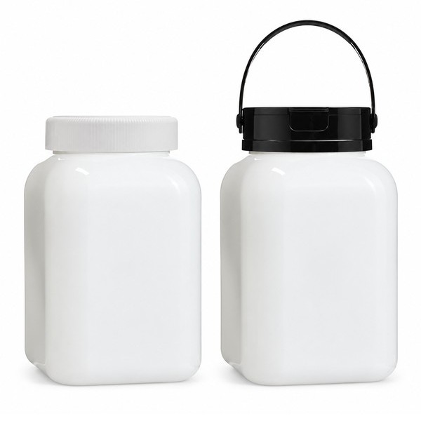 식품 사각 광구 1,500ml 둥근 사각 백색
