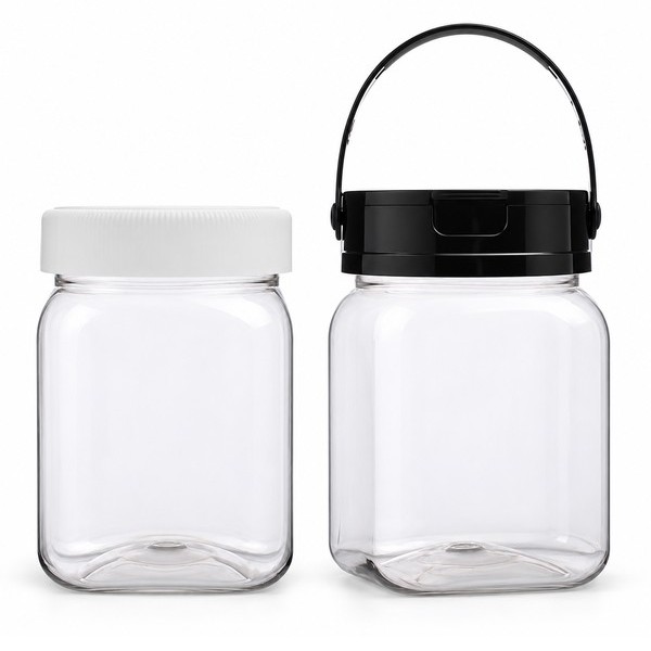 식품 사각 광구 700ml 투명