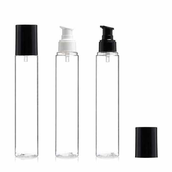 에센스 펌프 150ml 투명 검정오버캡