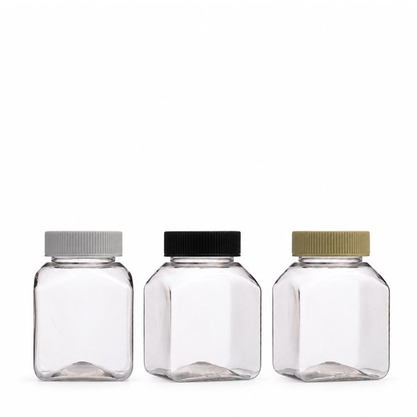 기본캡 120ml 사각 투명