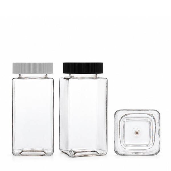 기본캡 400ml 롱 사각 투명