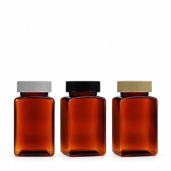 기본캡 125ml 사각 갈색