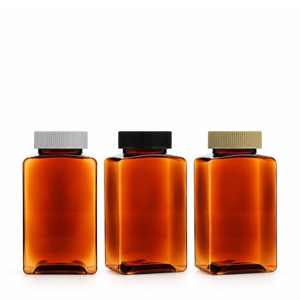 기본캡 200ml 사각 갈색