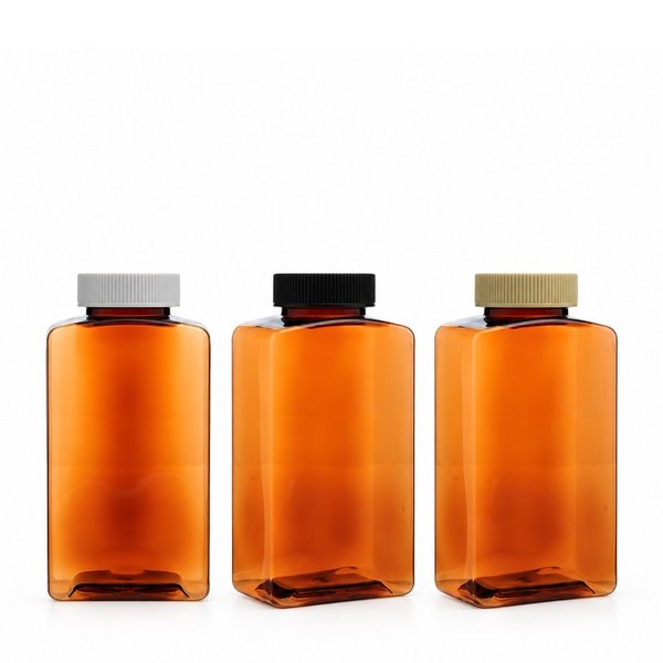 기본캡 300ml 사각 갈색