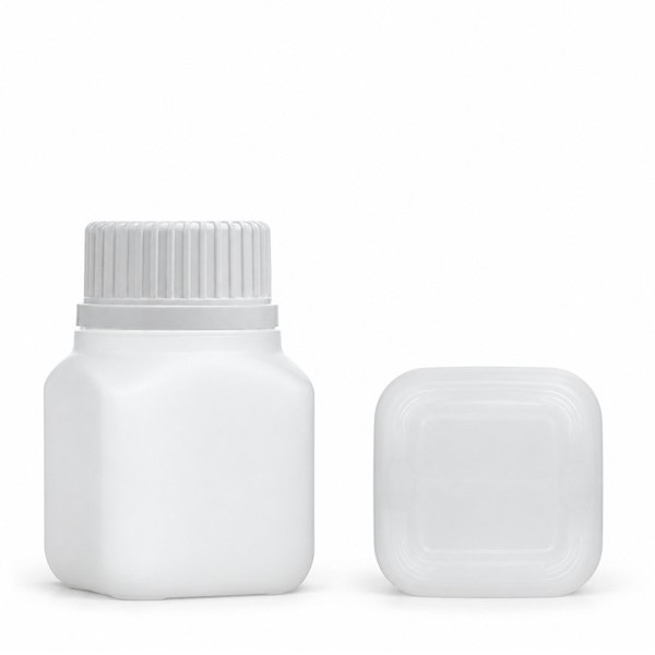 안전캡 용기 100ml 사각 원색