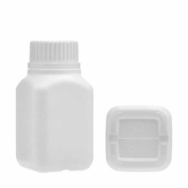 안전캡 용기 200ml 사각 백색