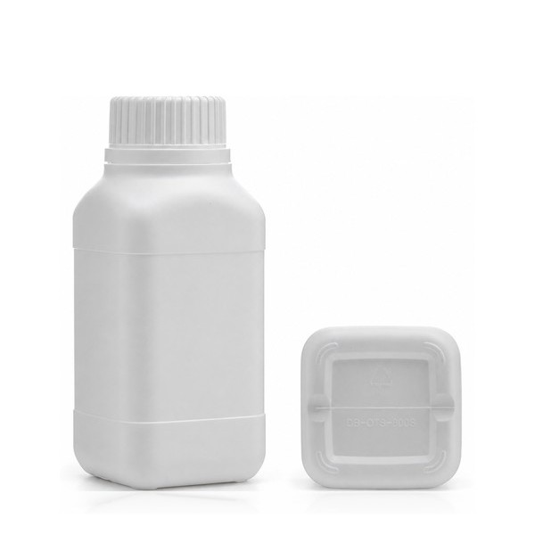 안전캡 용기 300ml 사각 백색