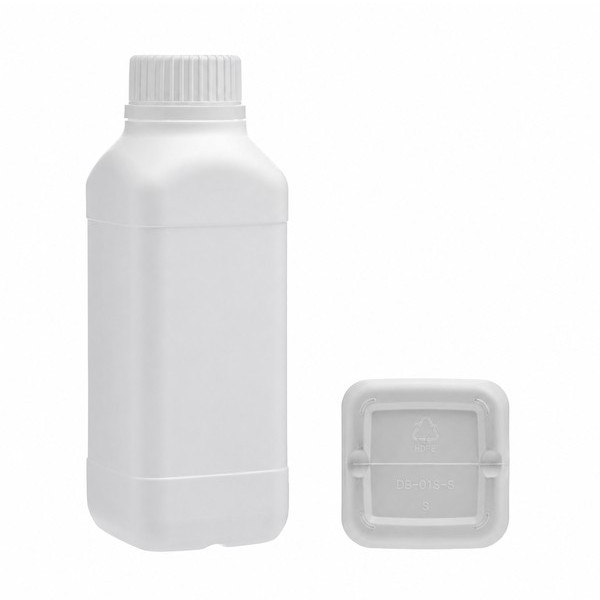 안전캡 용기 500ml 사각 백색