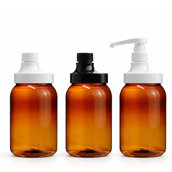 PU캡 1,200ml 라운드 갈색