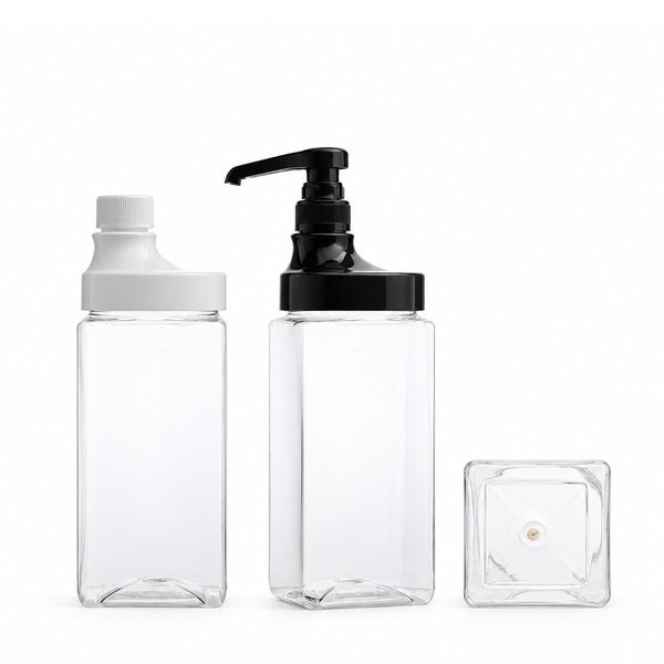 PU캡 1,200ml 사각 투명