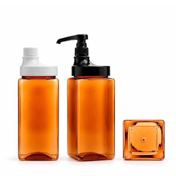 PU캡 1,500ml 사각 갈색