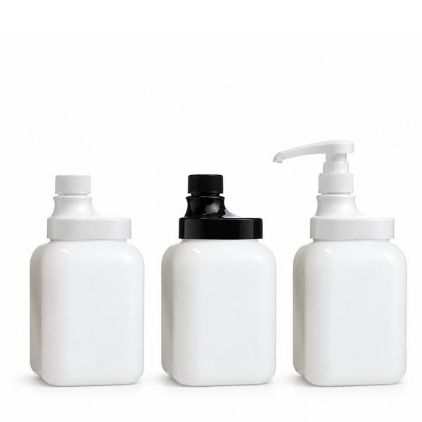 PU캡 1,500ml 둥근 사각 백색