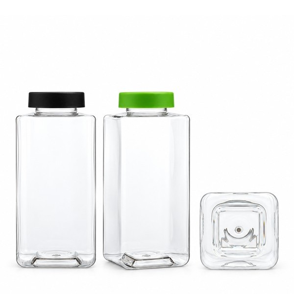 라운드 캡 1,000ml 롱 사각 투명