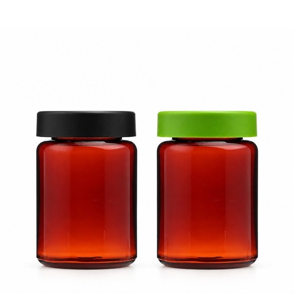 라운드 캡 230ml 갈색