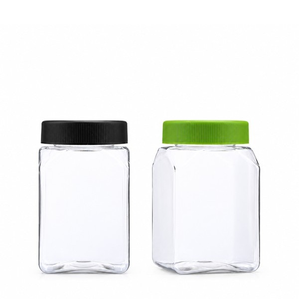 라운드 캡 350ml 사각 투명