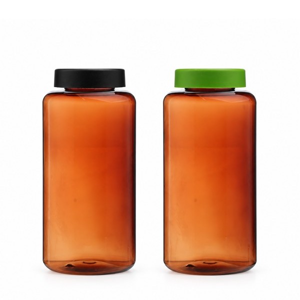 라운드 캡 850ml 갈색