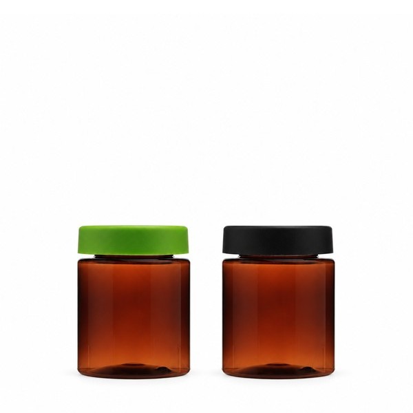 라운드 캡 200ml 갈색